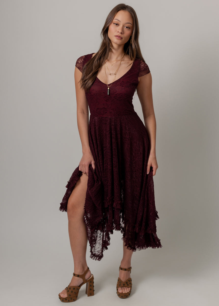 Fernilia Dress in Oxblood