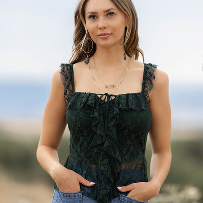 Gayle Top in Dark Aqua