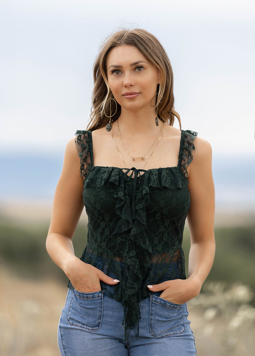 Gayle Top in Dark Aqua