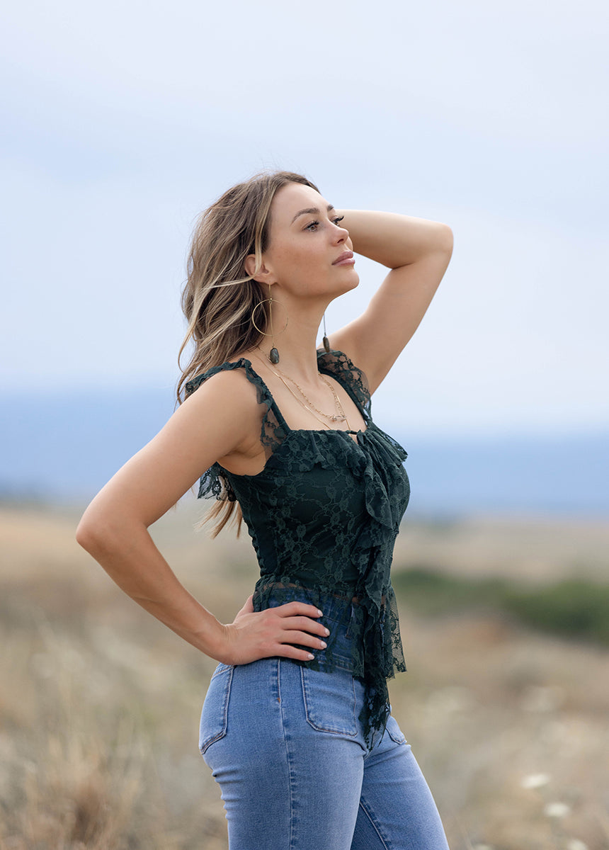 Gayle Top in Dark Aqua