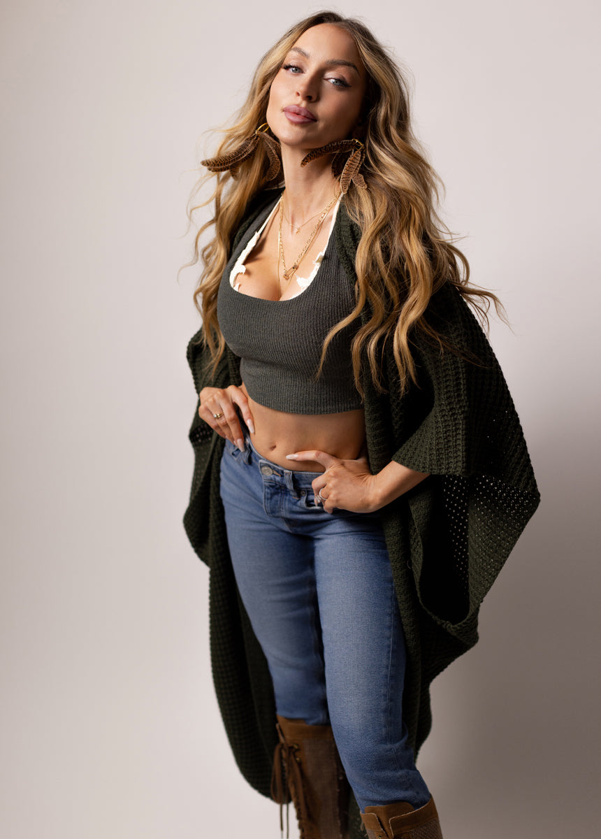 Hedda Sweater in Dark Olive