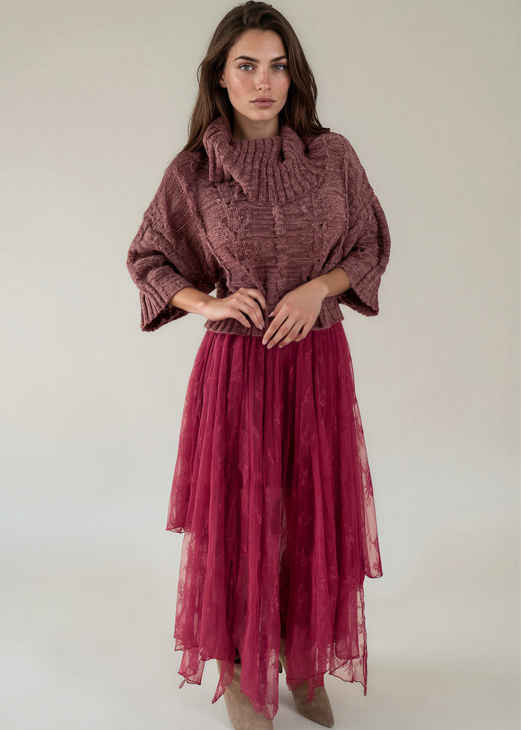 Juliette Dress in Burgundy