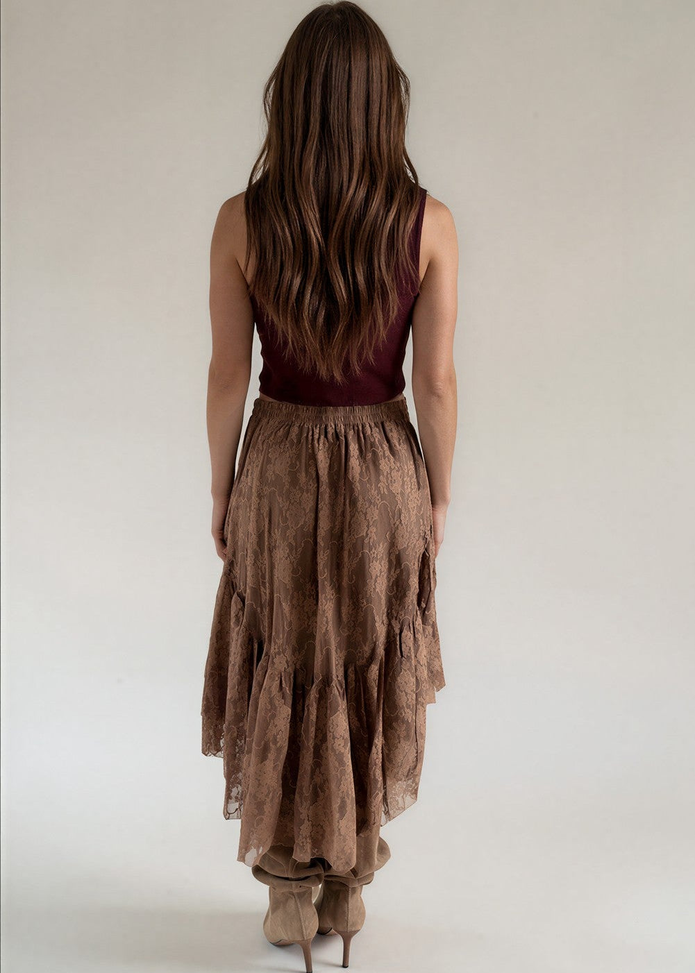 Candy Skirt in Lace Nutmeg
