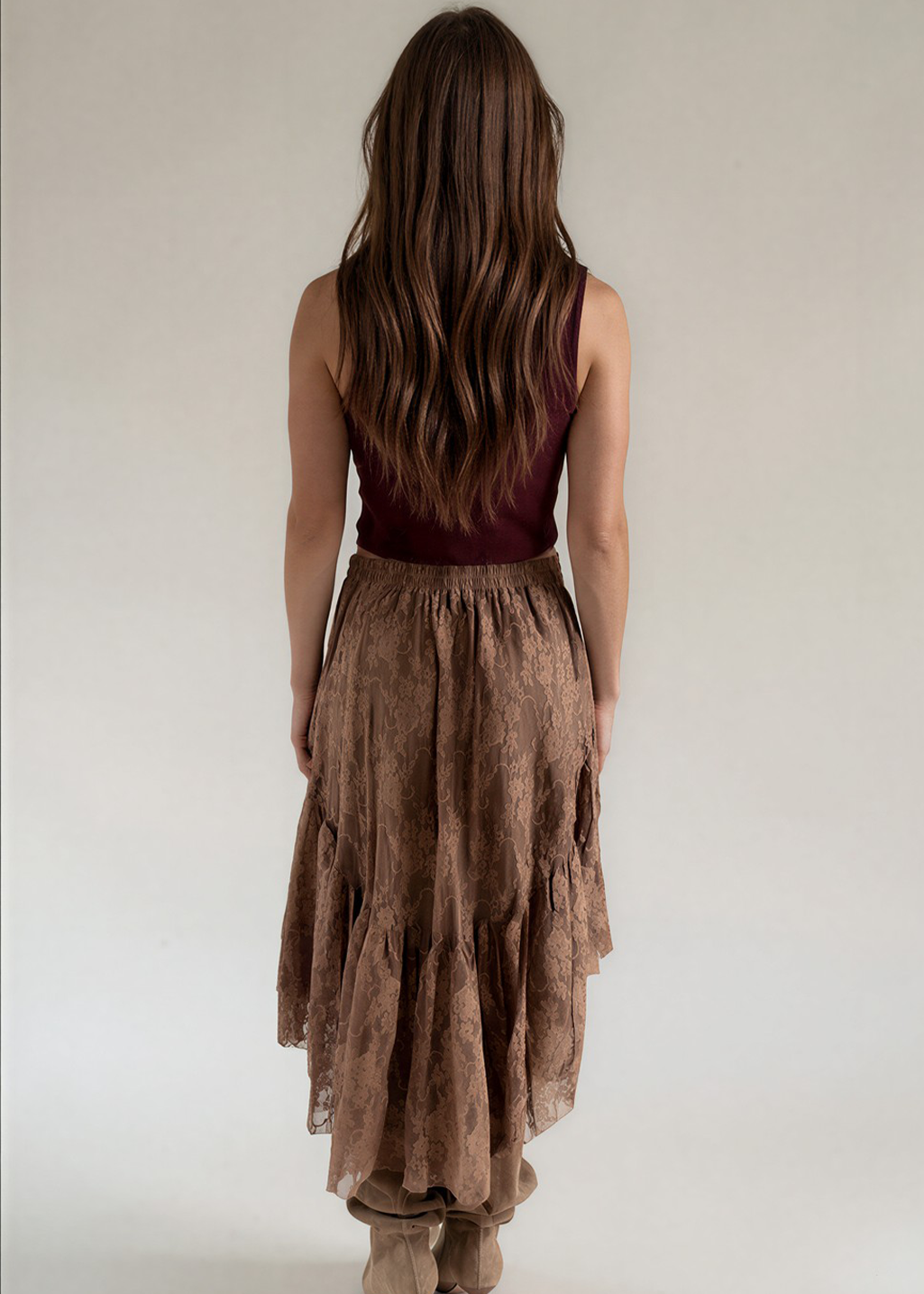 Candy Skirt in Lace Nutmeg