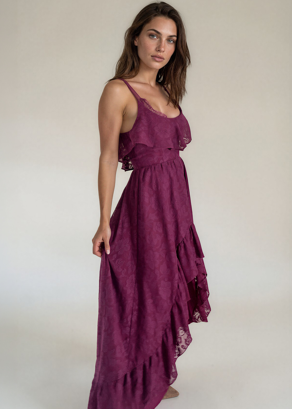 Amalee Dress in Burgundy