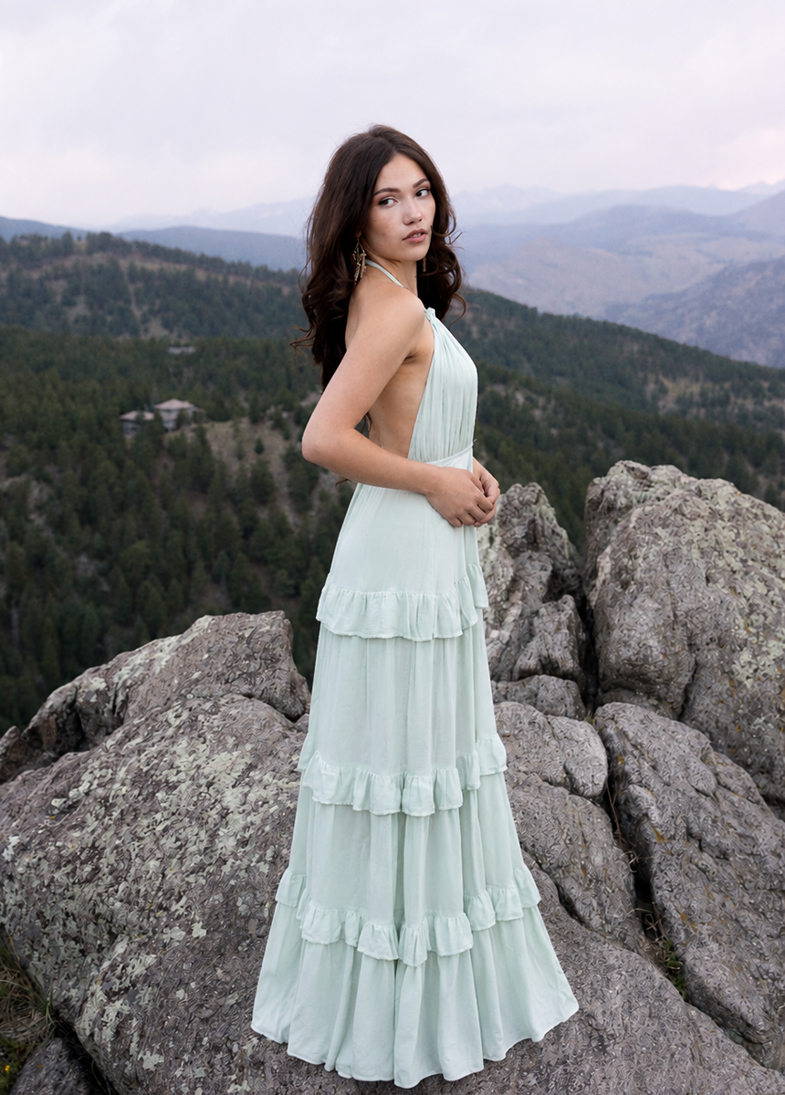 Imara Dress in Dusty Sage