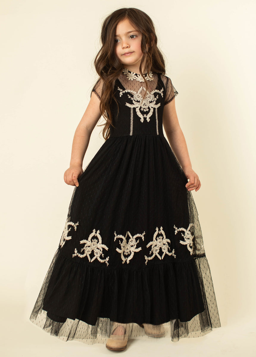 Joyfolie GirlsJolie Maxi Dress in Black, Size 2