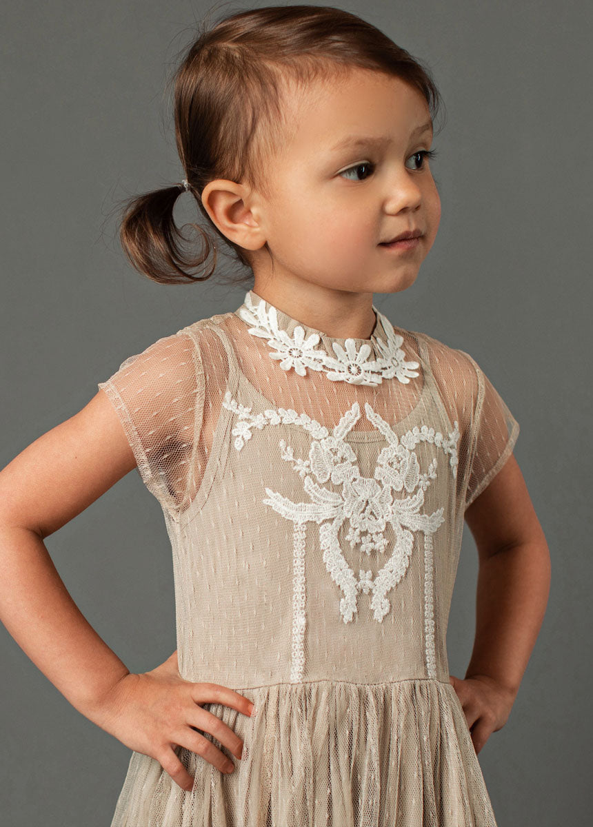 Jolie Dress in Tan Joyfolie
