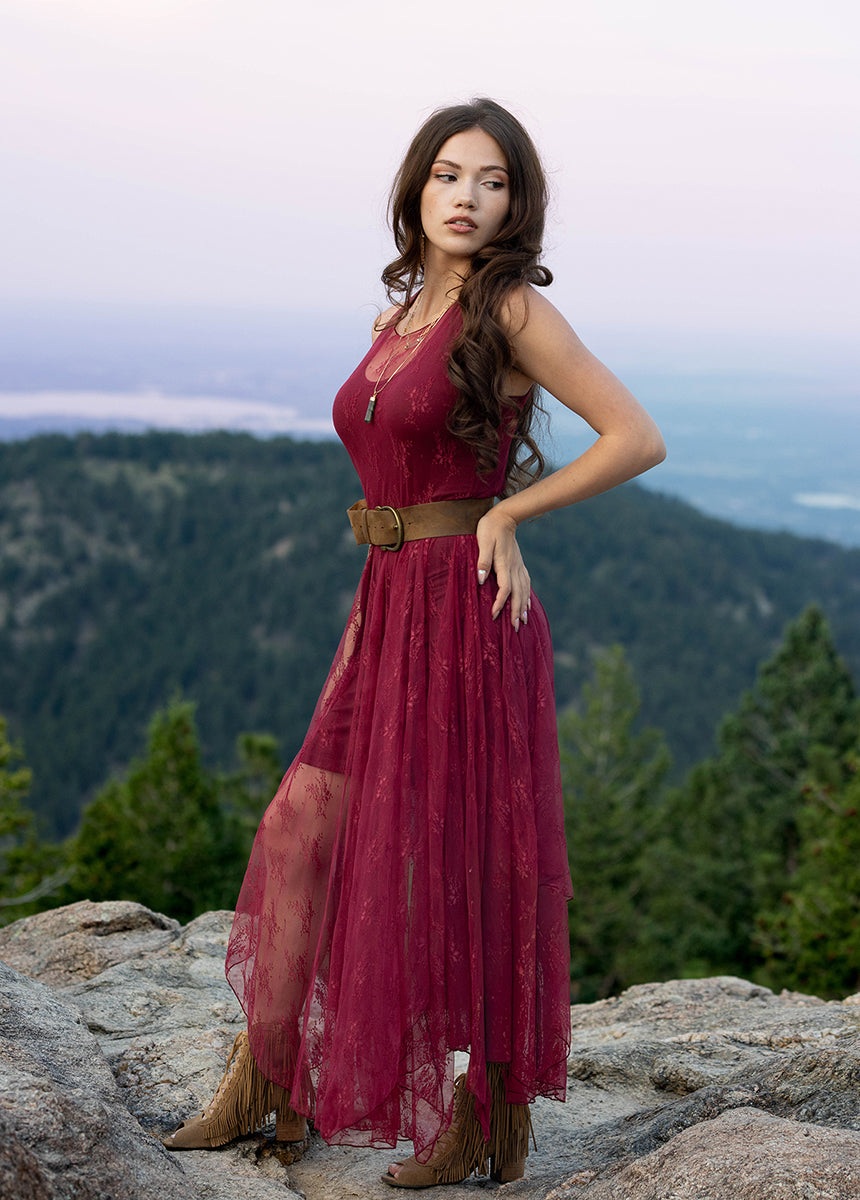 Juliette Dress in Burgundy