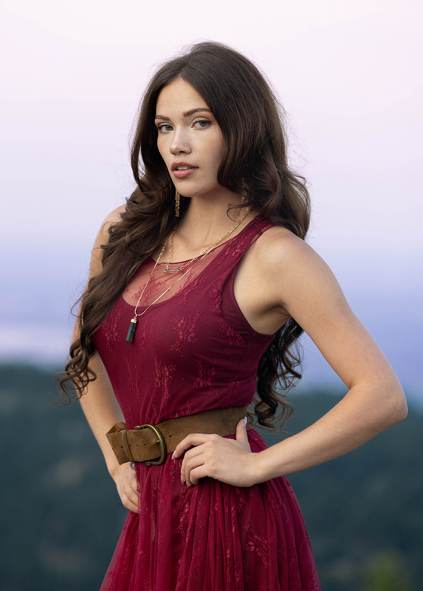 Juliette Dress in Burgundy