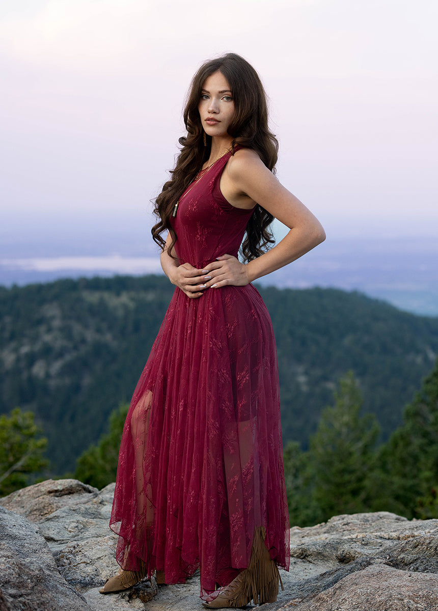Juliette Dress in Burgundy