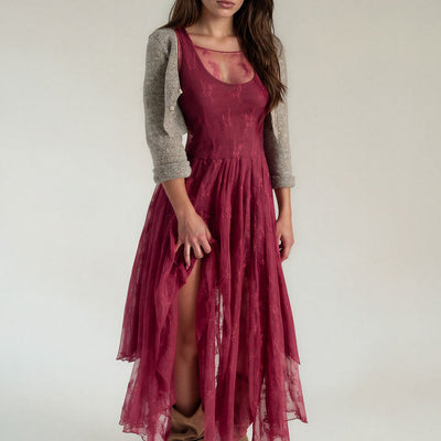 Juliette Dress in Burgundy