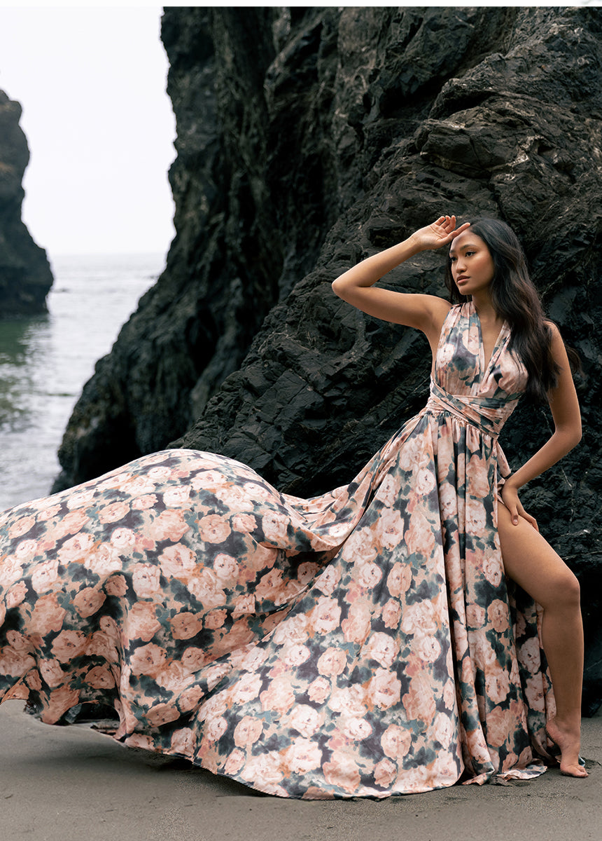 June Impact Dress in Cool Watercolor, XS/S June Impact Dress in Cool Watercolor, XS/S