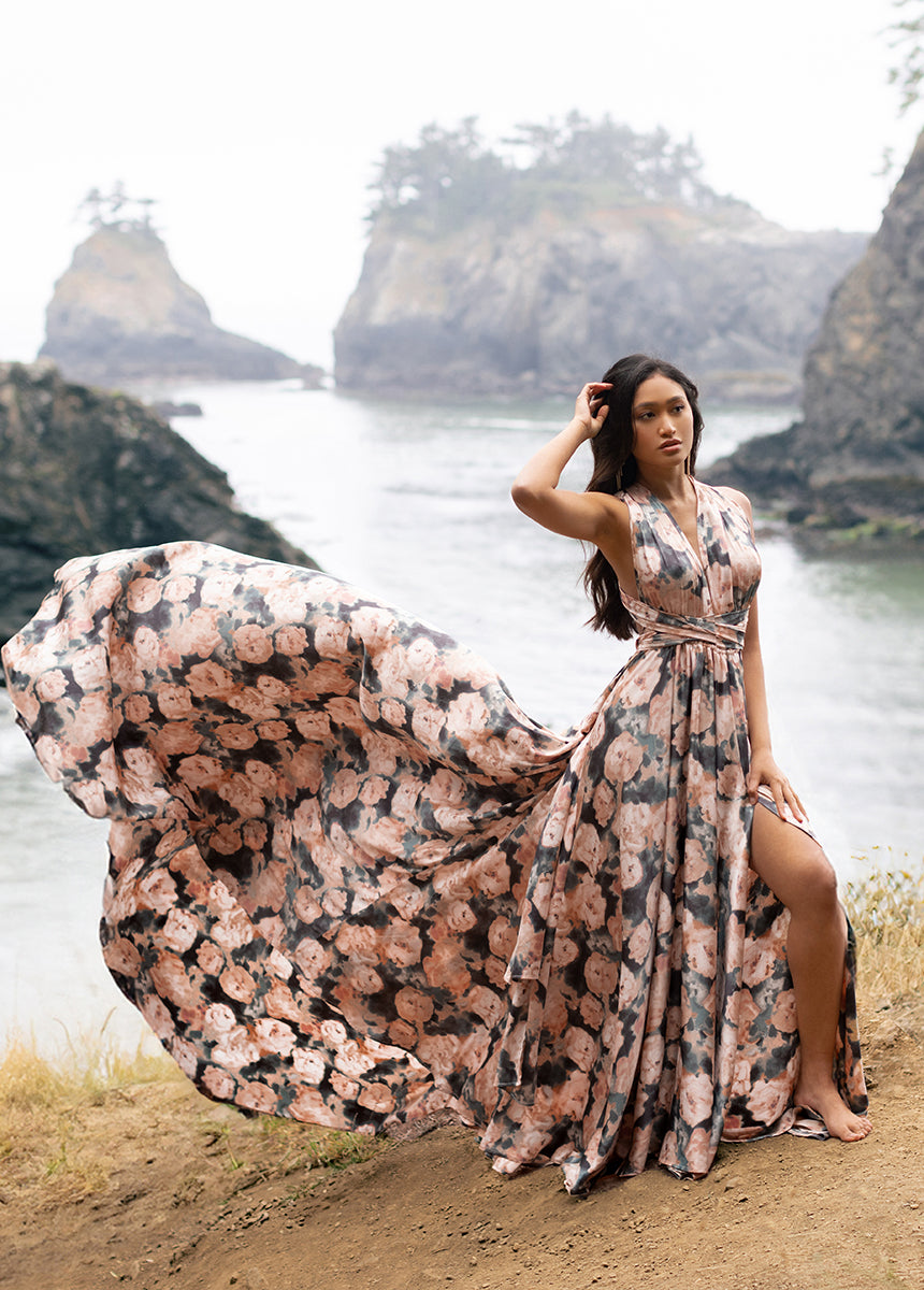 June Impact Dress in Cool Watercolor, XS/S June Impact Dress in Cool Watercolor, XS/S