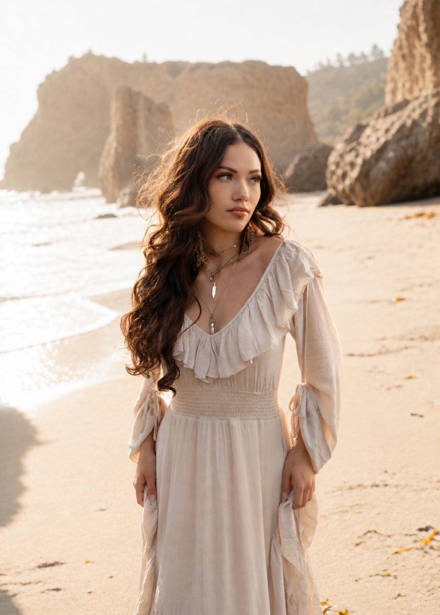 Kaleen Dress in Ecru