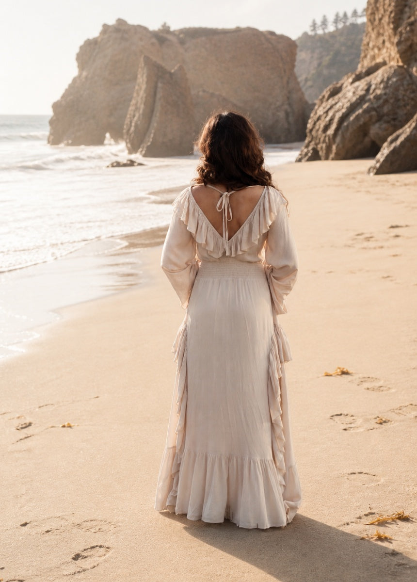 Kaleen Dress in Ecru