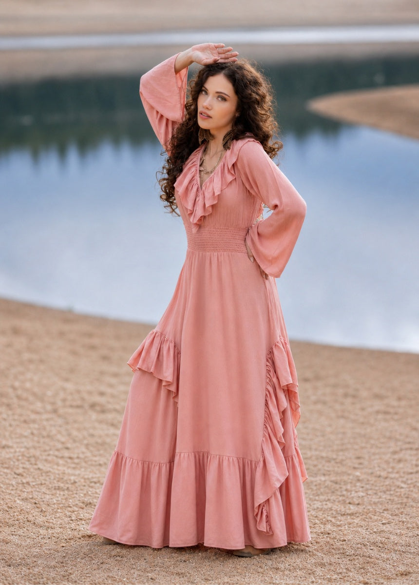 Kaleen Dress in Rose Pink