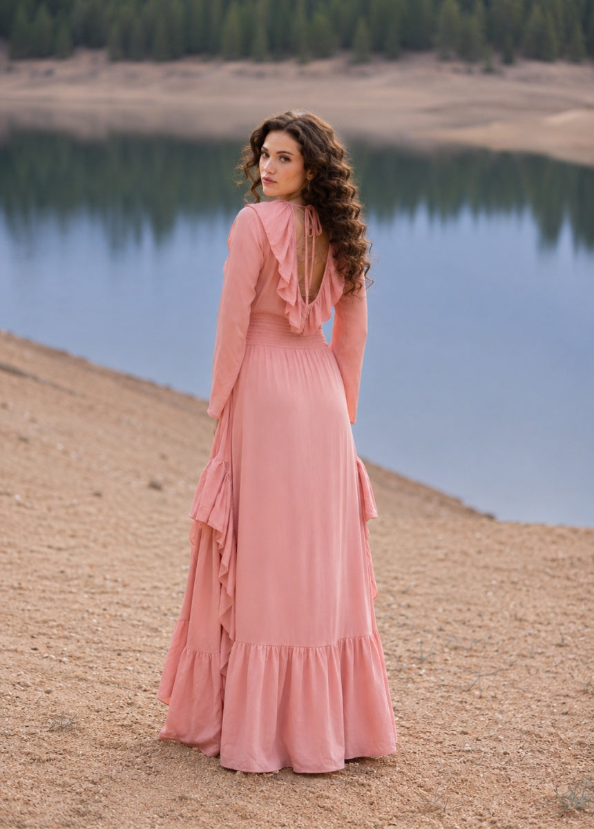 Kaleen Dress in Rose Pink
