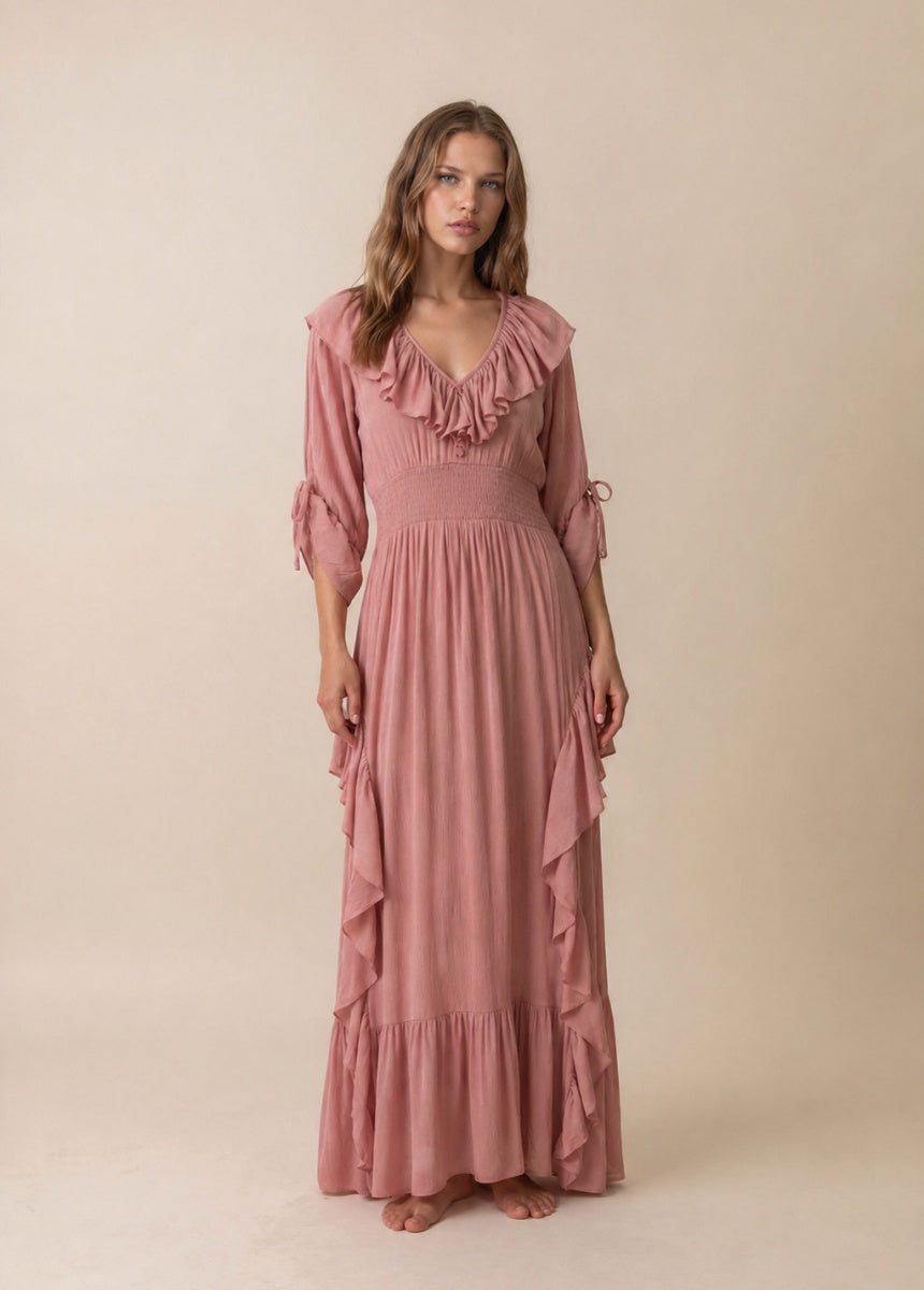 Kaleen Dress in Rose Pink