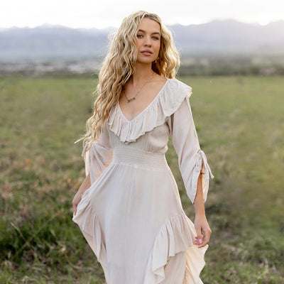 Kaleen Dress in Ecru