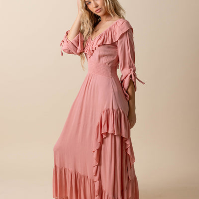 Kaleen Dress in Rose Pink