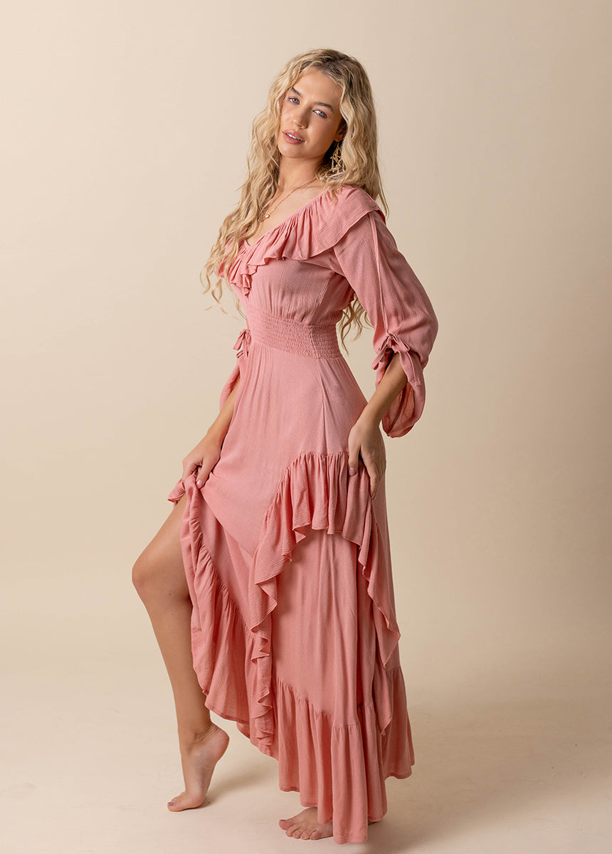 rosy pink dress TL CHARMING ROSY DRESS IN PINK | CULT MIA