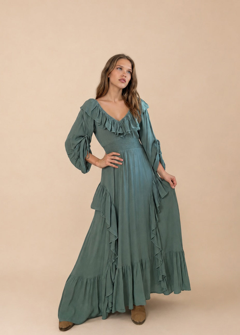 Kaleen Dress in Island Sage