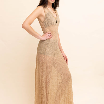 Levinia Dress in Almond