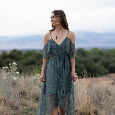 Lauryn Dress in Dark Aqua
