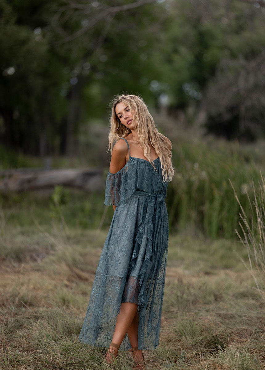 Lauryn Dress in Dark Aqua