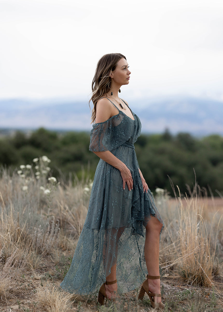 Lauryn Dress in Dark Aqua