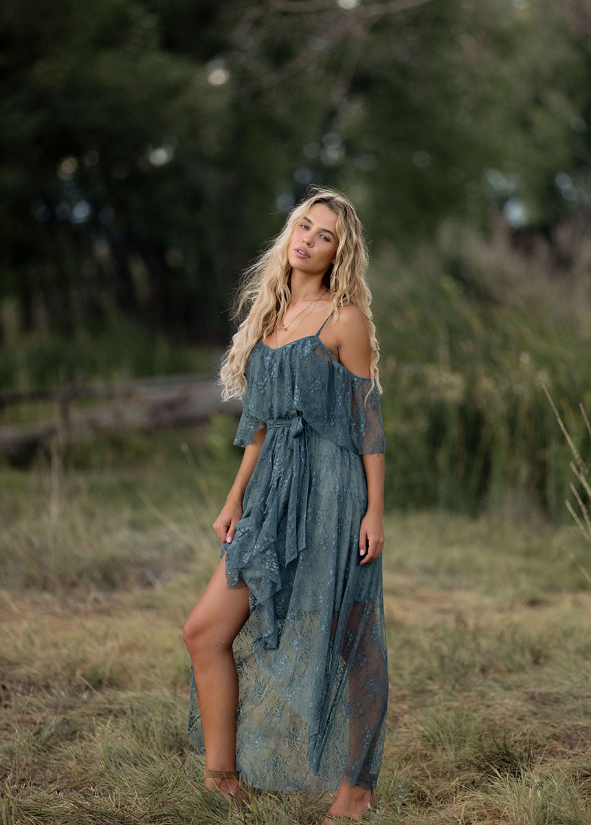 Lauryn Dress in Dark Aqua