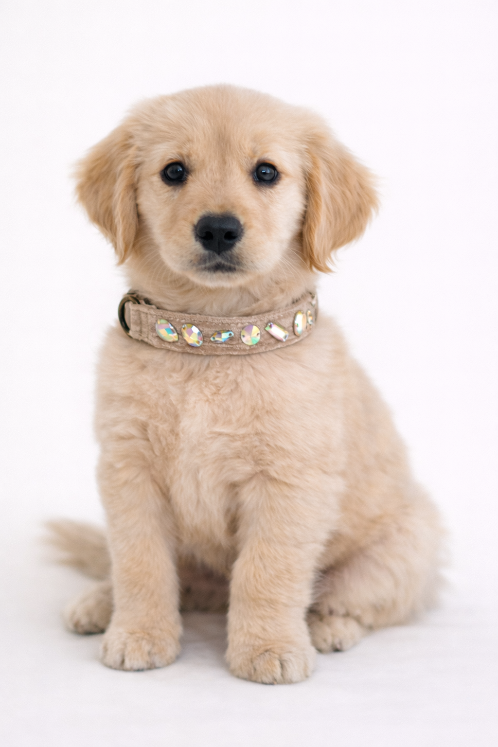 Missy Pet Collar in Taupe Velvet