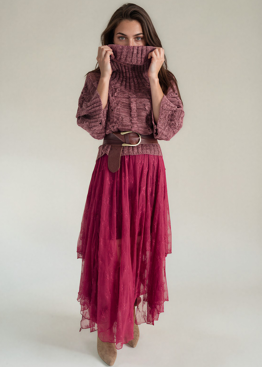 Nikkola Sweater in Wine