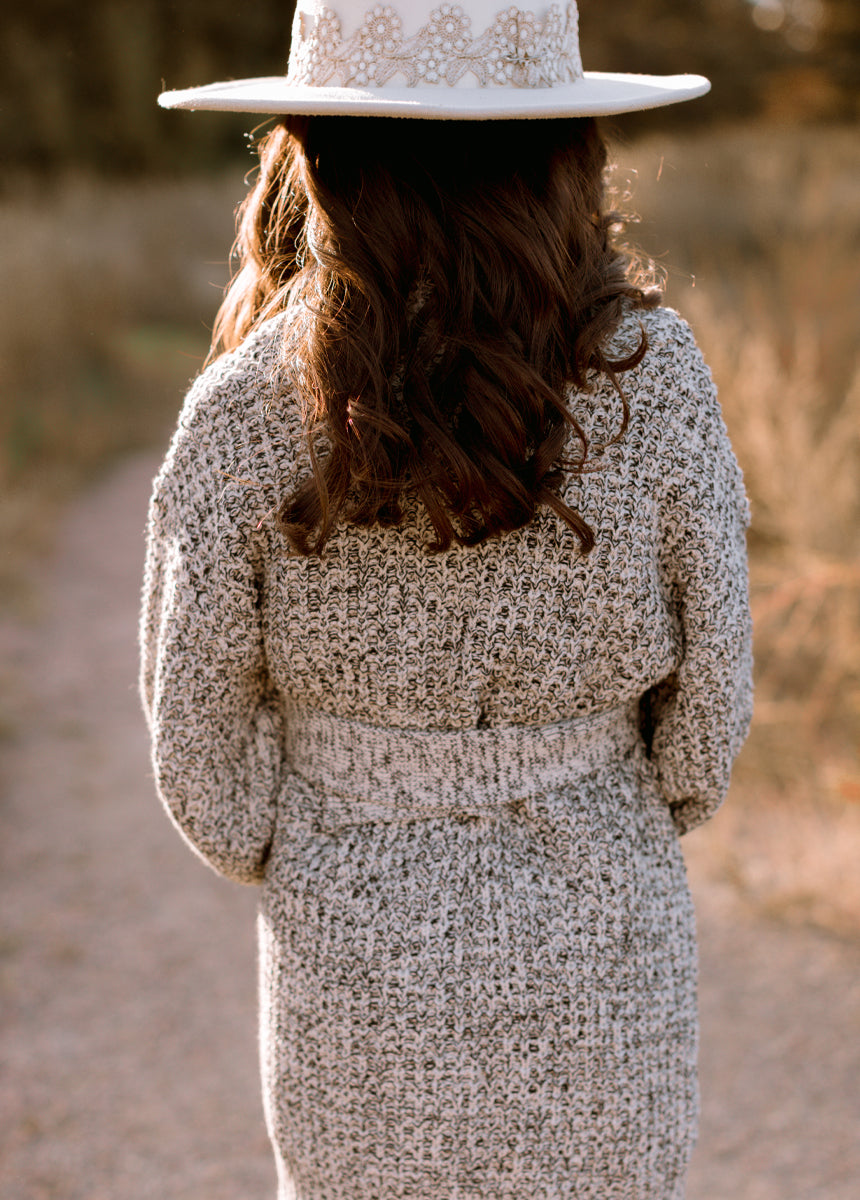 Orlagh Cardi in Cream Black Marl
