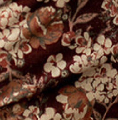 Klara Fringe Dress in Burgundy Floral
