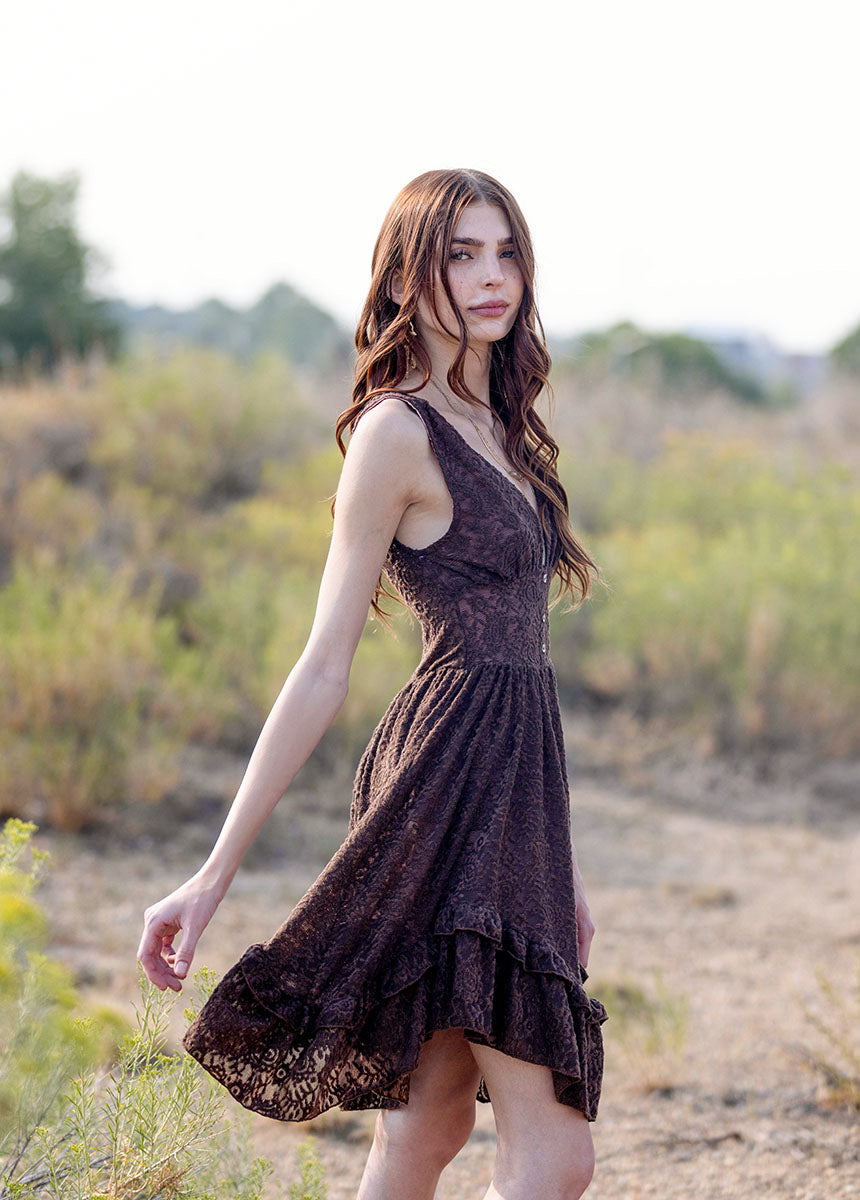 Selena Dress in Bark