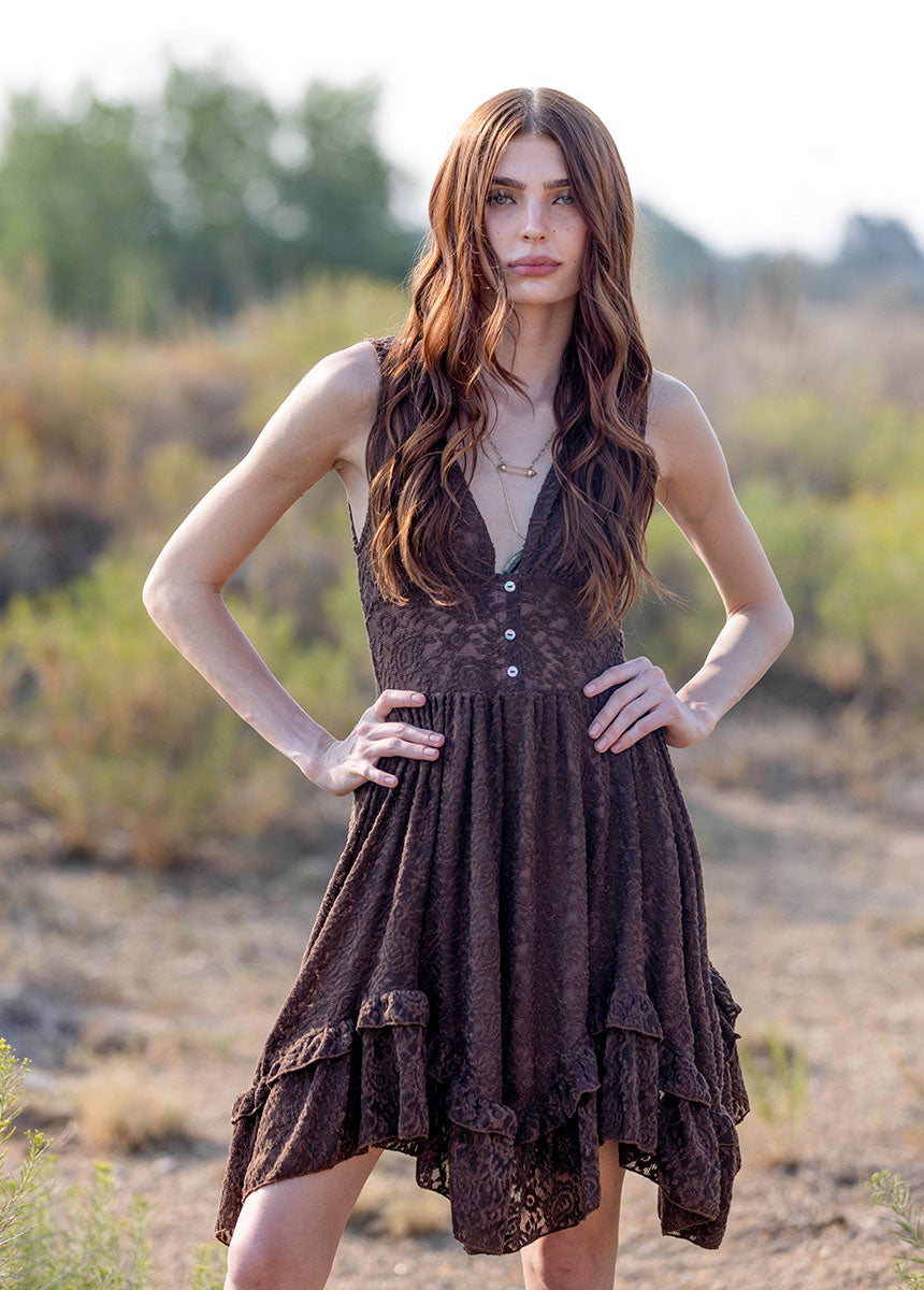 Selena Dress in Bark