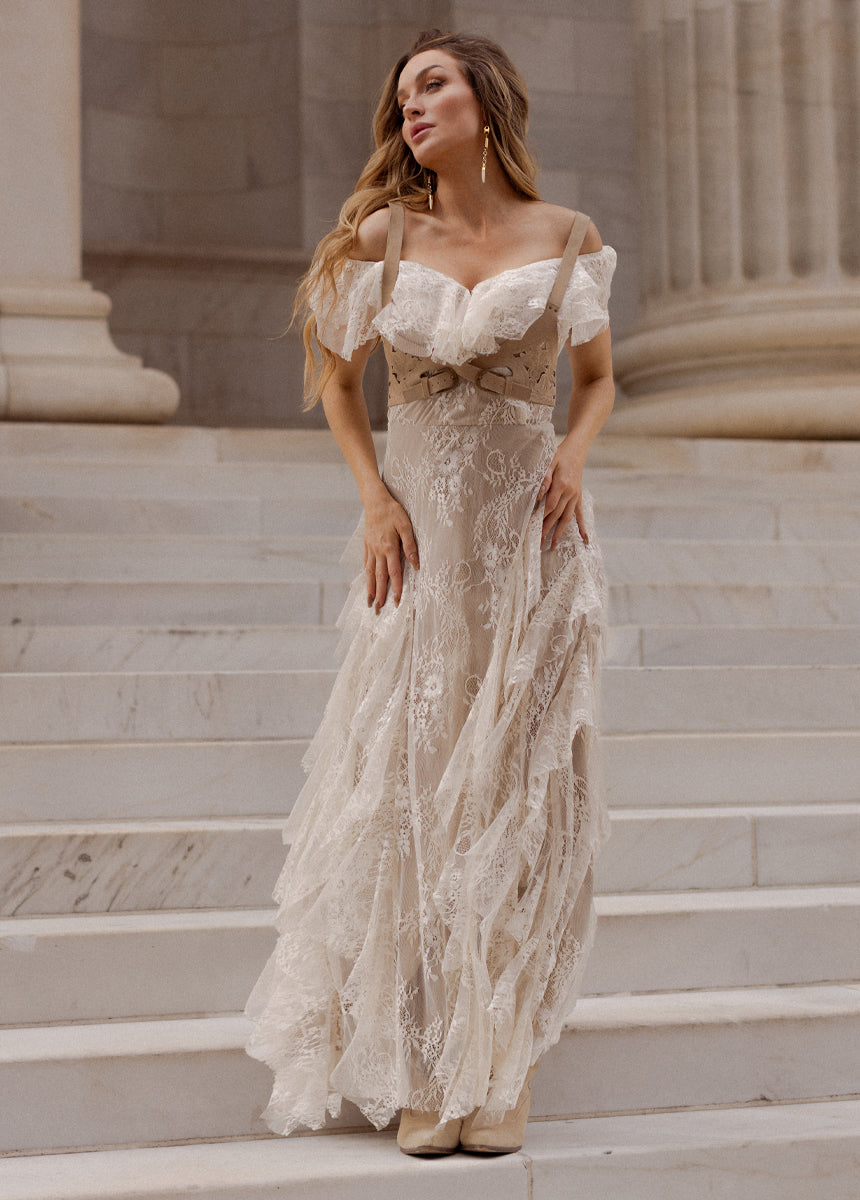 Sylvia Dress in Almond