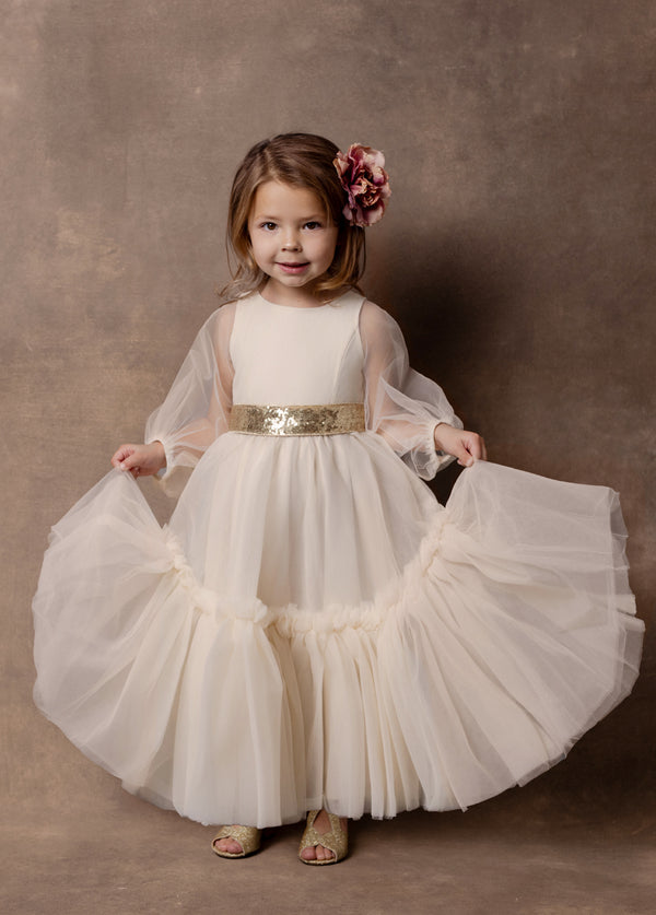 Tianna Dress in Cream - Joyfolie