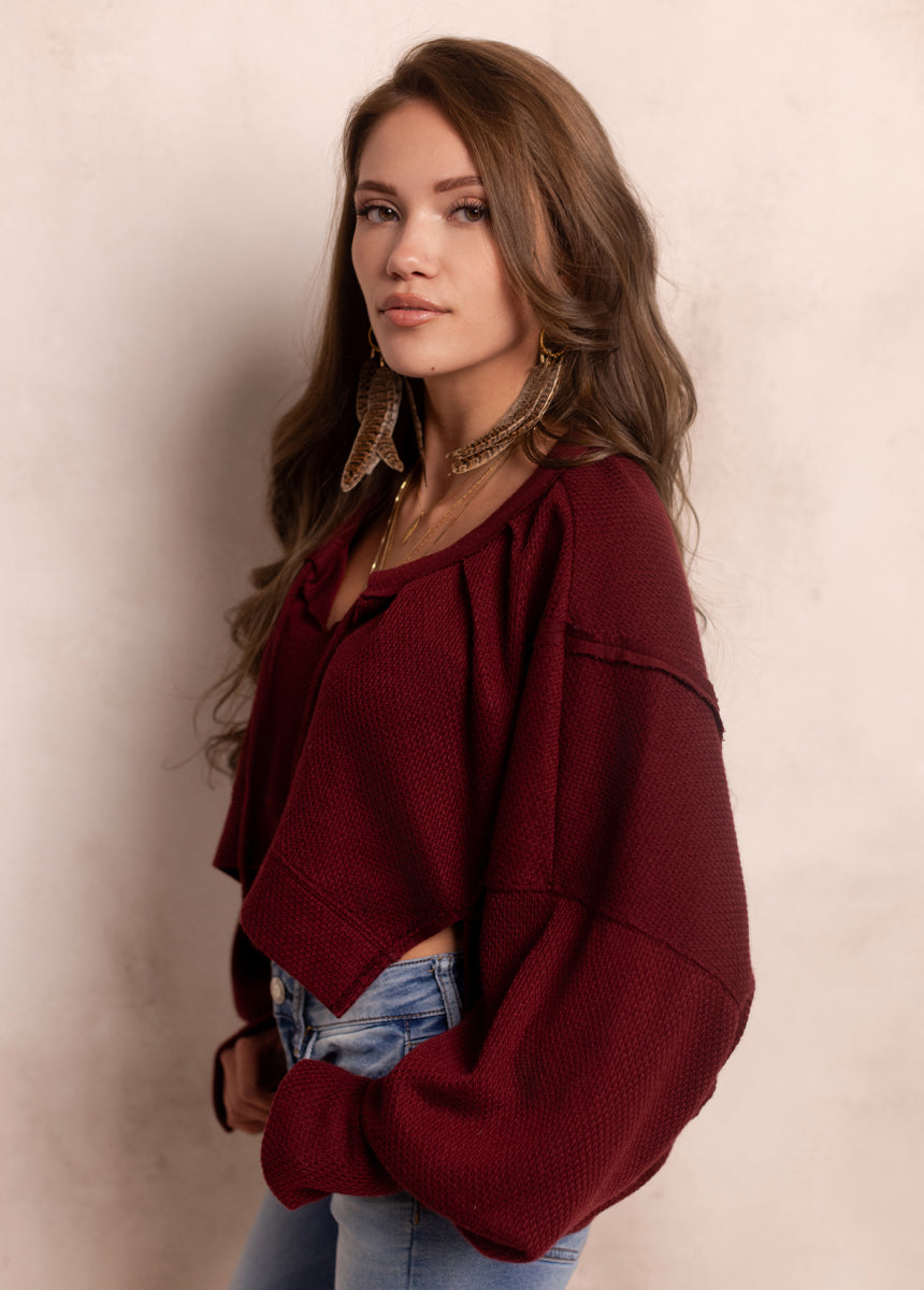 Viv Sweater in Oxblood
