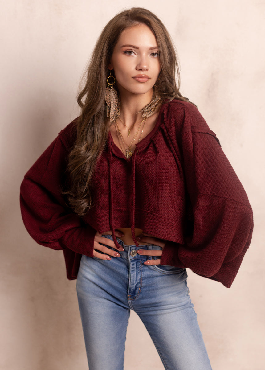 Viv Sweater in Oxblood