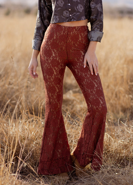 Abril Pant in Rust - Joyfolie