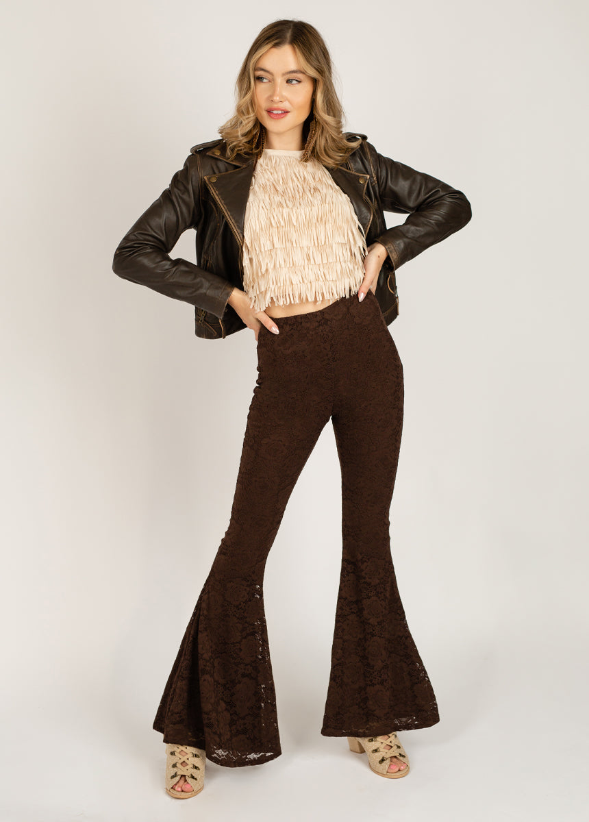 Abril Pant in Black Coffee