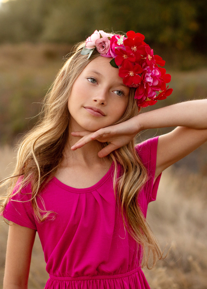 Adrianna Dress in Fuchsia