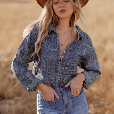 Agnecia Top in Light Bandana