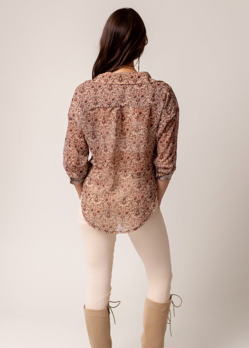 Agnes Top in Vine Floral