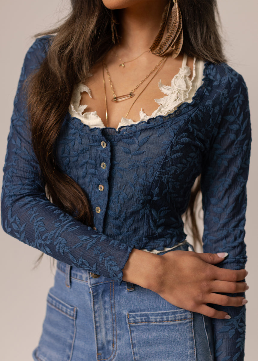Aldina Top in Indigo