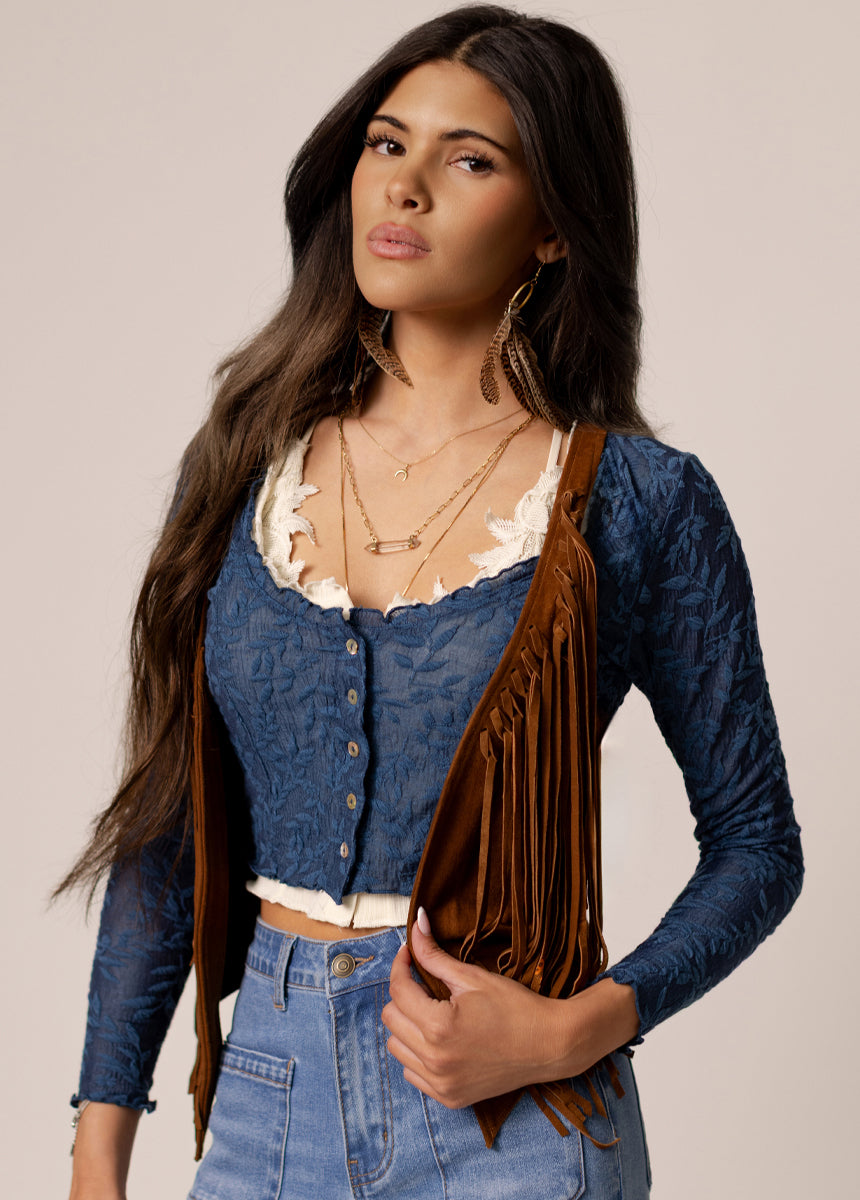 Aldina Top in Indigo