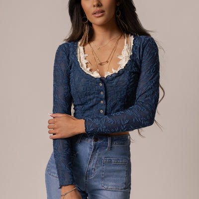 Aldina Top in Indigo